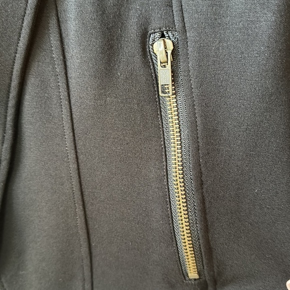 CAbi Black Ponte Knit Moto Jacket 615 Size Medium - Picture 8 of 13